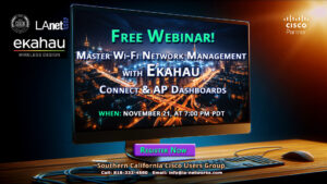 Join us on November 21, 2024, at 7:00 PM for a free webinar led by Stew Goumans, a Wi-Fi network expert from Ekahau